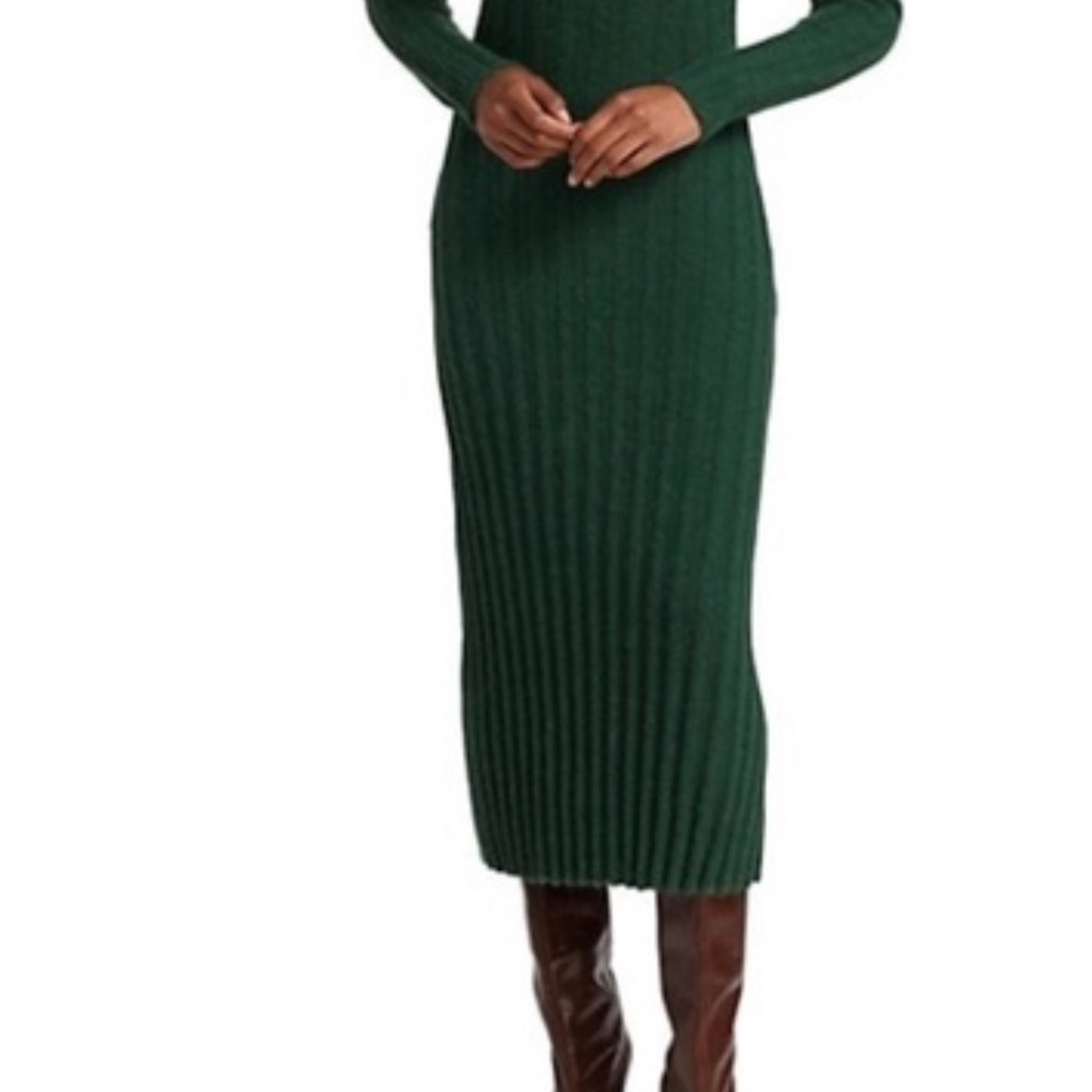 Johanna Ortiz Forest Green Long Sleeve Dress
